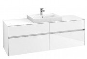 Тумба під раковину Villeroy&Boch Collaro 160х50 см ДСП глянсовий білий C02500DH