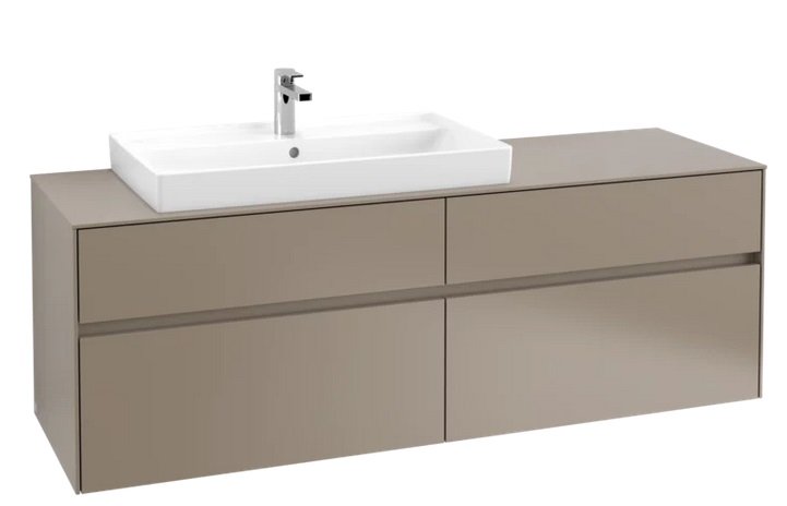 Тумба под раковину Villeroy & Boch Collaro 160х50 см ДСП трюфель серый C02600VG