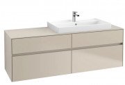 Тумба под раковину Villeroy & Boch Collaro 160х50 см ДСП мягкий серый C02700VK