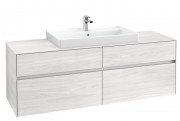 Тумба під раковину Villeroy&Boch Collaro 160х50 см ДСП біле дерево C02800E8