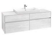 Тумба під раковину Villeroy&Boch Collaro 160х50 см ДСП біле дерево C02800E8