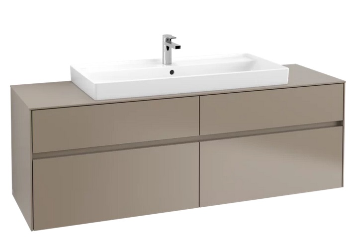 Тумба під раковину Villeroy & Boch Collaro 160х50 см ДСП сірий трюфель C03100VG