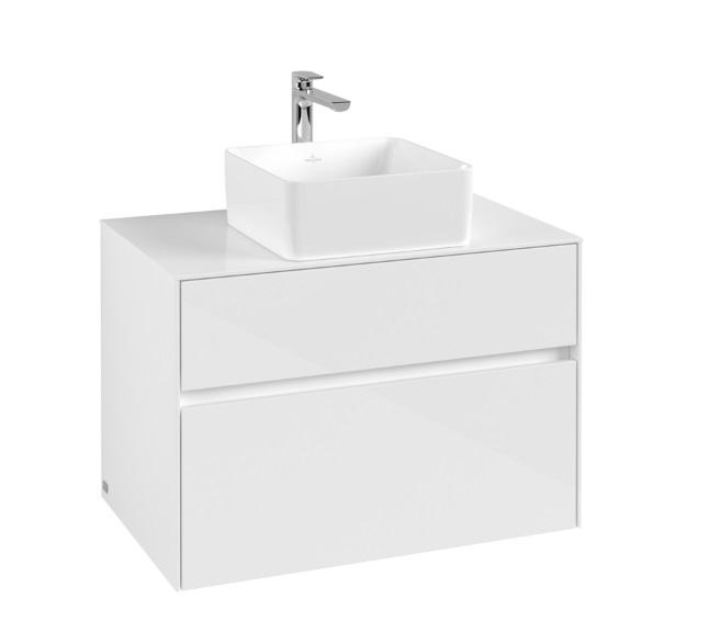 Тумба под раковину Villeroy & Boch Collaro 80х50 см ДСП матовый белый C03700MS