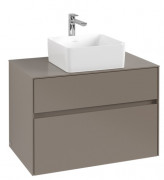 Тумба під раковину Villeroy & Boch Collaro 80х50 см ДСП сірий трюфель C03700VG
