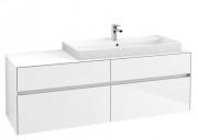 Тумба под раковину Villeroy & Boch Collaro 160х50 см МДФ глянцевый белый C03000DH