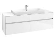 Тумба под раковину Villeroy & Boch Collaro 160х50 см МДФ глянцевый белый C03100DH
