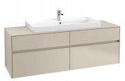 Тумба под раковину Villeroy & Boch Collaro 160х50 см ДСП мягкий серый C03100VK