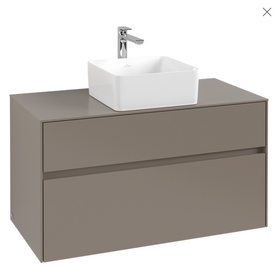 Тумба под раковину Villeroy & Boch Collaro 100х50 см ДСП трюфель серый C03800VG