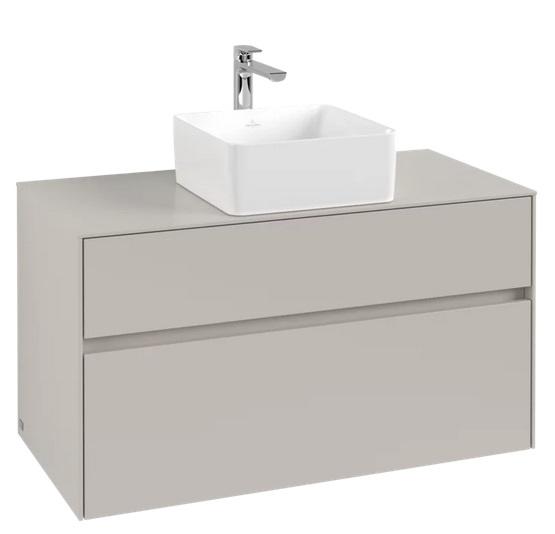 Тумба под раковину Villeroy & Boch Collaro 100х50 см ДСП мягкий серый C03800VK
