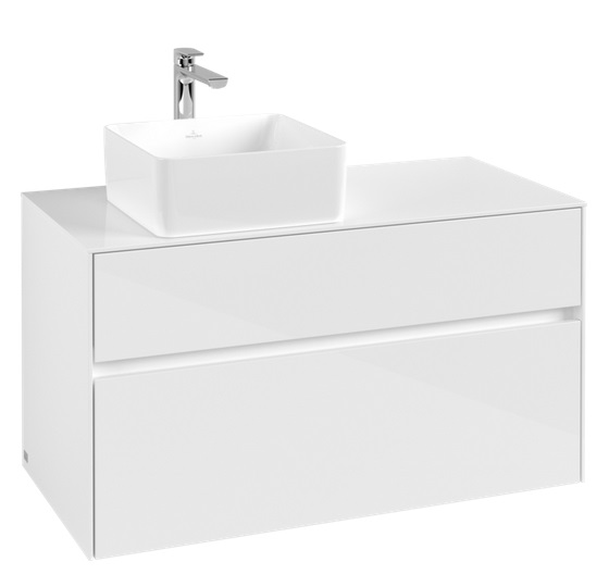 Тумба под раковину Villeroy & Boch Collaro 100х50 см ДСП матовый белый C03900MS