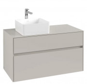 Тумба під раковину Villeroy&Boch Collaro 100х50 см ДСП м'який сірий C03900VK
