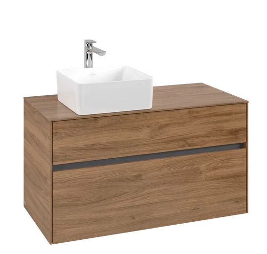 Тумба під раковину Villeroy & Boch Collaro 100х50 см ДСП дуб канзас C03900RH