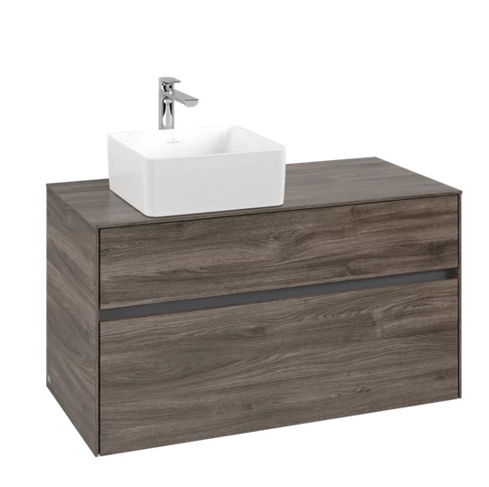 Тумба під раковину Villeroy & Boch Collaro 100х50 см ДСП кам'яний дуб C03900RK