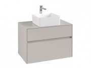 Тумба под раковину Villeroy & Boch Collaro 80х50 см ДСП мягкий серый C03700VK