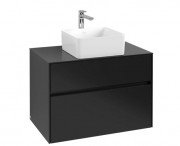Тумба под раковину Villeroy & Boch Collaro 80х50 см МДФ черный матовый лак C03700PD
