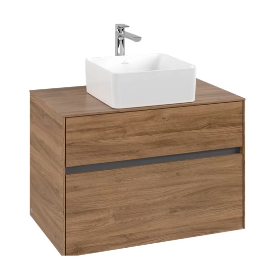 Тумба під раковину Villeroy & Boch Collaro 80х50 см МДФ дуб канзас C03700RH