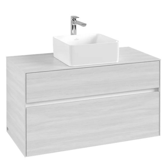 Тумба под раковину Villeroy & Boch Collaro 100х50 см ДСП белое дерево C03800E8