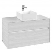 Тумба под раковину Villeroy & Boch Collaro 100х50 см ДСП белое дерево C03800E8