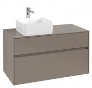 Тумба під раковину Villeroy & Boch Collaro 100х50 см ДСП сірий трюфель C03900VG