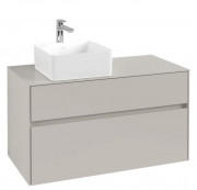 Тумба под раковину Villeroy & Boch Collaro 100х50 см ДСП мягкий серый C03900VK