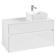 Тумба под раковину Villeroy & Boch Collaro 100х50 см МДФ глянцевый белый C04000DH