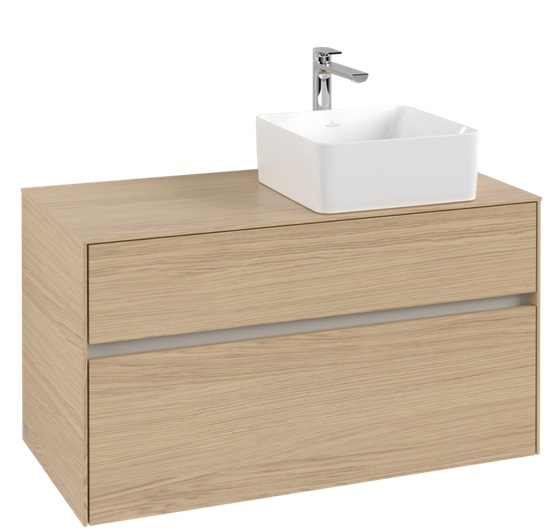 Тумба под раковину Villeroy & Boch Collaro 100х50 см ДСП северный дуб C04000VJ