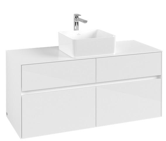 Тумба под раковину Villeroy & Boch Collaro 120х50 см МДФ глянцевый белый C04100DH