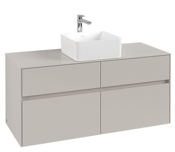 Тумба под раковину Villeroy & Boch Collaro 120х50 см ДСП мягкий серый C04100VK