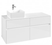 Тумба під раковину Villeroy&Boch Collaro 120х50 см МДФ глянсовий білий C04200DH