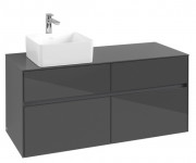 Тумба под раковину Villeroy & Boch Collaro 120х50 см МДФ глянцевый серый C04200FP