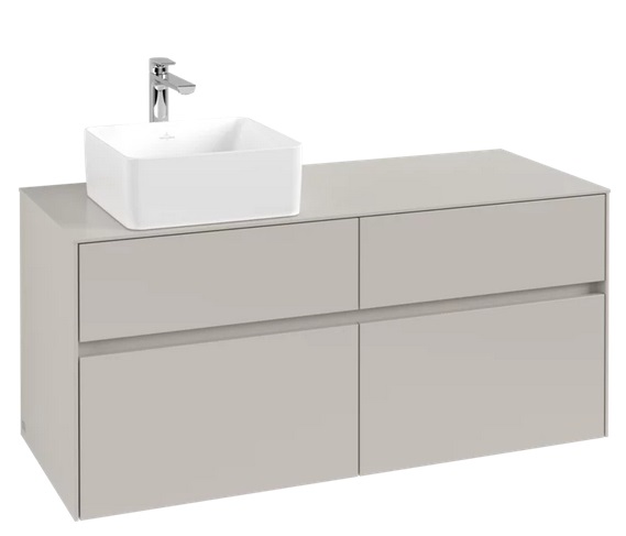 Тумба под раковину Villeroy & Boch Collaro 120х50 см ДСП мягкий серый C04200VK