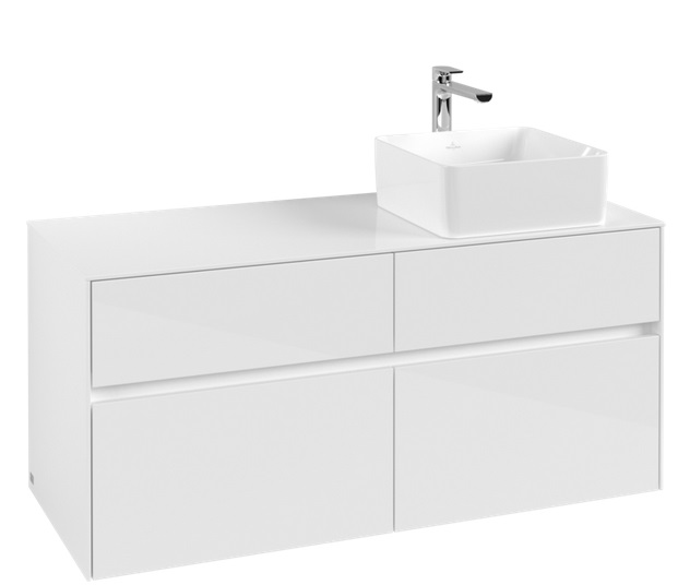 Тумба под раковину Villeroy & Boch Collaro 120х50 см МДФ глянцевый белый C04300DH