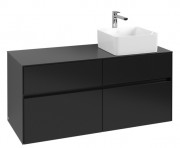 Тумба под раковину Villeroy & Boch Collaro 120х50 см МДФ черный матовый лак C04300PD