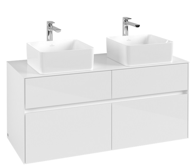 Тумба под раковину Villeroy & Boch Collaro 120х50 см МДФ глянцевый белый C04400DH