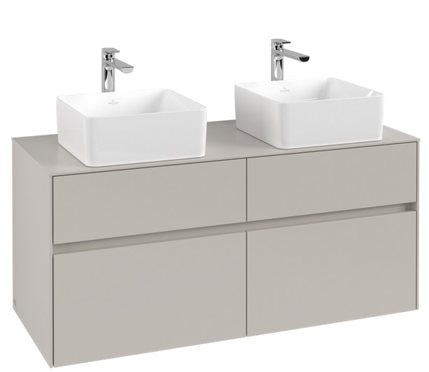 Тумба под раковину Villeroy & Boch Collaro 120х50 см ДСП мягкий серый C04400VK