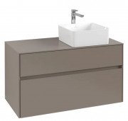 Тумба под раковину Villeroy & Boch Collaro 100х50 см ДСП трюфель серый C04000VG