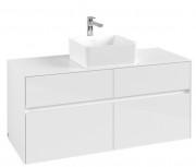 Тумба под раковину Villeroy & Boch Collaro 120х50 см МДФ глянцевый белый C04100DH