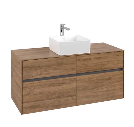 Тумба під раковину Villeroy & Boch Collaro 120х50 см ДСП дуб канзас C04100RH