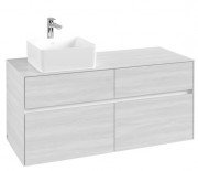 Тумба під раковину Villeroy&Boch Collaro 120х50 см ДСП біле дерево C04200E8