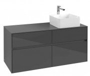 Тумба під раковину Villeroy&Boch Collaro 120х50 см МДФ глянсовий сірий C04300FP