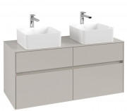 Тумба под раковину Villeroy & Boch Collaro 120х50 см ДСП мягкий серый C04400VK