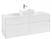 Тумба під раковину Villeroy&Boch Collaro 140х50 см МДФ глянсовий білий C04500DH