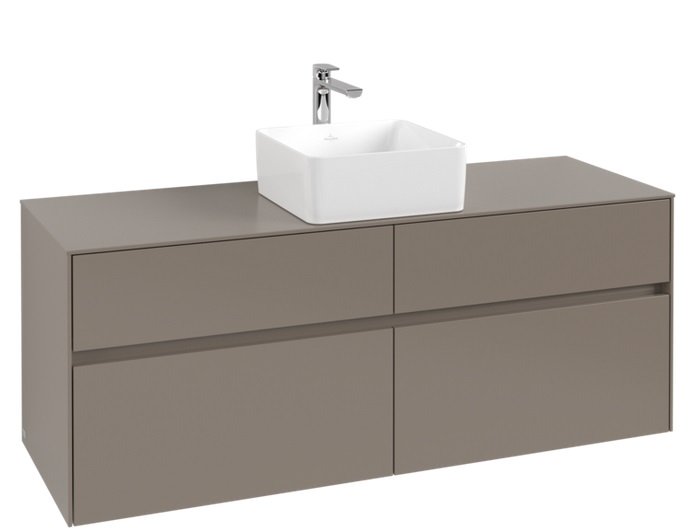 Тумба под раковину Villeroy & Boch Collaro 140х50 см ДСП трюфель серый C04500VG