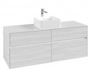 Тумба під раковину Villeroy&Boch Collaro 140х50 см ДСП біле дерево C04500E8