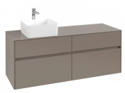 Тумба під раковину Villeroy & Boch Collaro 140х50 см ДСП сірий трюфель C04600VG