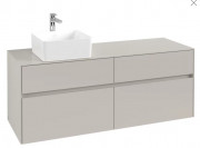 Тумба под раковину Villeroy & Boch Collaro 140х50 см ДСП мягкий серый C04600VK