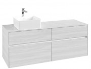 Тумба під раковину Villeroy&Boch Collaro 140х50 см ДСП біле дерево C04600E8