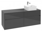 Тумба під раковину Villeroy&Boch Collaro 140х50 см МДФ глянсовий сірий C04700FP