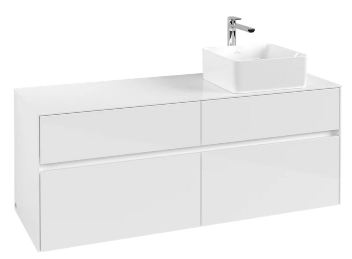 Тумба под раковину Villeroy & Boch Collaro 140х50 см ДСП матовый белый C04700MS