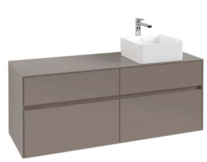 Тумба под раковину Villeroy & Boch Collaro 140х50 см ДСП трюфель серый C04700VG